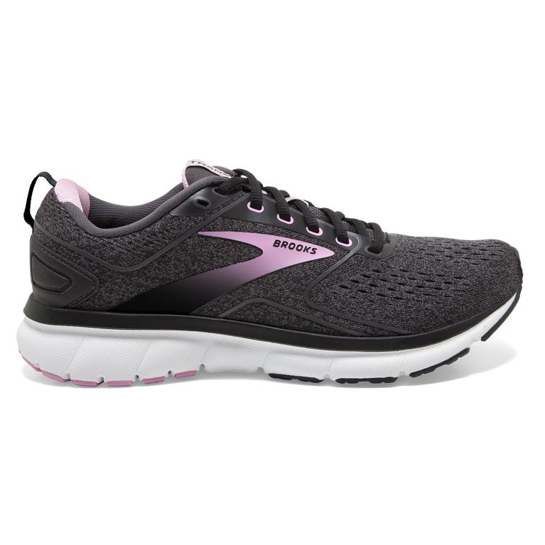 Brooks Women's Transmit 3 Road Running Shoes - Black/Grey/Lilac Sachet/Blackened Pearl (JQDU23851)